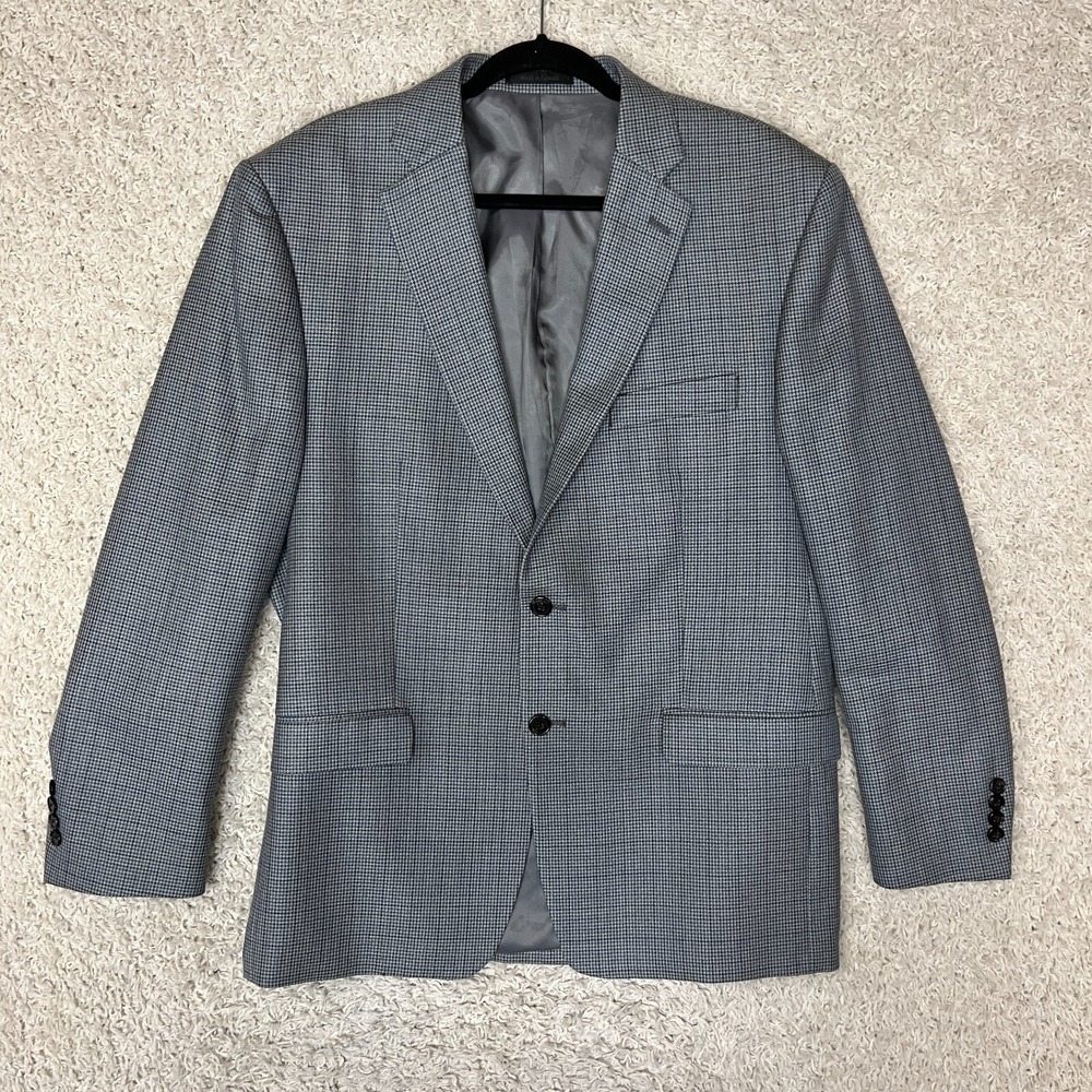 Lauren Ralph Lauren Blazer Mens Size 44 R Gray Wool Silk Blend Jacket Preppy